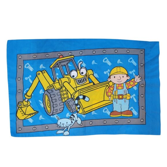 Vintage 2001 Double Sided Bob the Builder Pillow Case Standard Size Dan River - Picture 2 of 5